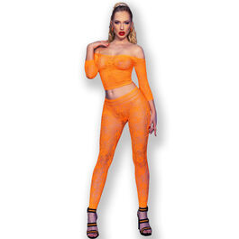 CHILIROSE - CR 4661 TOP I LEGINSY POMARANCZOWY S/M