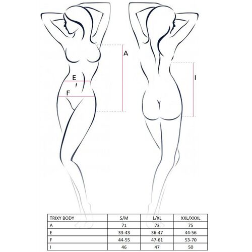PASSION - WOMAN TRIXY TEDDY NEGRO TALLA L/XL