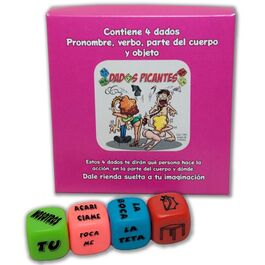 DIABLO PICANTE - GRA W 4 KOSTKI Z ZAIMKIEM, CZASOWNIKIEM, CZ??CI? CIA?A I MIEJSCEM