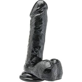 GET REAL - DILDO 18 CM Z KULKAMI CZARNE