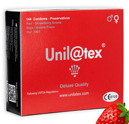 UNILATEX - KONSERWANT CZERWONY / TRUSKAWKOWY 144 SZT