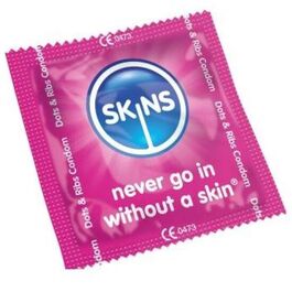 SKINS - PELLI PRESERVATIVI PUNTI E STRISCE BORSA 500 UNITÀ