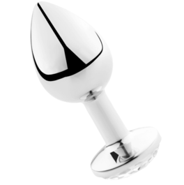 SECRETPLAY - KOREK ANALNY PRZEZROCZYSTY ALUMINIUM 7CM
