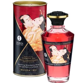 SHUNGA - OLEJEK DO MASAZU Z EFEKTEM CIEPLA TRUSKAWKI I CAVA 100 ML
