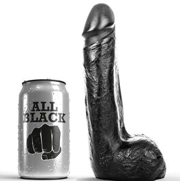ALL BLACK - MIEKKIE CZARNE REALISTYCZNE DILDO 20 CM