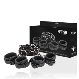 FETISH SUBMISSIVE - LUKSUSOWY KOMPLET PASOW Z NOPRENOWA PODSZEWKA