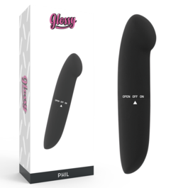 GLOSSY - WIBRATOR PHIL CZARNY