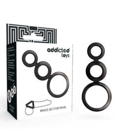 ADDICTED TOYS - ZESTAW PIERSCIENI DO PENISA BRAZOWE