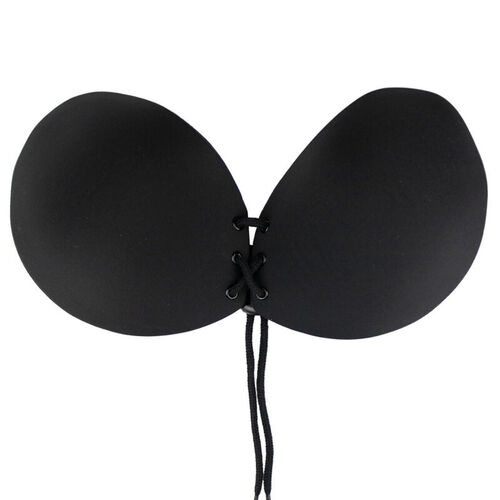 BYE-BRA - SUJETADOR ADHESIVO ENTRELAZADO NEGRO COPA B