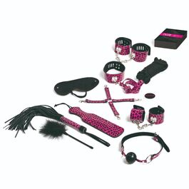 TEASE & PLEASE - ZESTAW 13 AKCESORIOW DO BONDAGE W MAGENTA