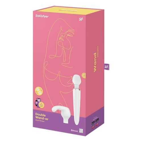 SATISFYER DOUBLE WAND-ER BLANCO