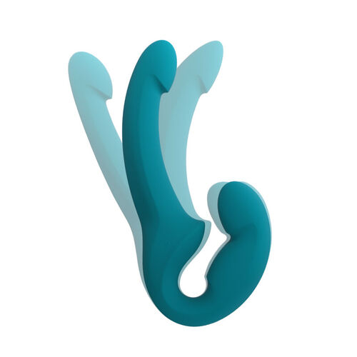 FUN FACTORY - SHARE LITE DOUBLE DILDO ARNÉS DEEP AZUL