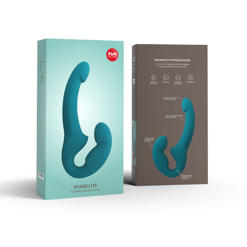 FUN FACTORY - SHARE LITE DOUBLE DILDO ARNÉS DEEP AZUL