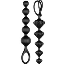 SATISFYER - KORALIKI MILOSCI CZARNE