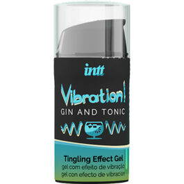 INTT - SILNY WIBRATOR W PLYNIE STYMULUJACY INTYMNOSC ZEL GIN Z TONIKIEM 15ML