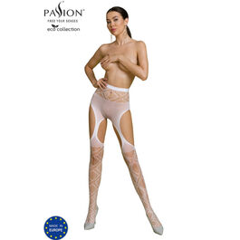 PASSION - ECO COLLECTION BODYSTOCKING ECO S005 BIALY