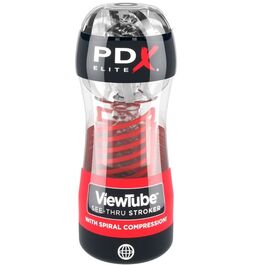 PDX ELITE - STROKER VIEWTUBE 2 SPIRALNA KOMPRESJA PRZEZROCZYSTA